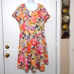 Modamix Floral Short Sleeves Dress. Size 18W